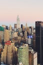 Panoramic View New York City Roof top Royalty Free Stock Photo