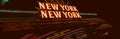 Panoramic view of New York New York hotel and casino and neon lights, Las Vegas, NV Royalty Free Stock Photo