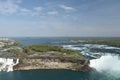 Panoramic view on the Niagara falls from a tower on the canadian side Royalty Free Stock Photo