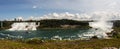 Panoramic view of Niagara Falls waterfalls Royalty Free Stock Photo