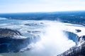 Panoramic view of Niagara Falls in winter Royalty Free Stock Photo