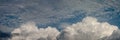 Panoramic view of nice clouds, Nature background Royalty Free Stock Photo