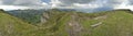 Panoramic view from Niederhorn, view of Swiss Alps.Switzerland