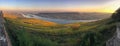 Panoramic view to Rheingau, Bingen and Rheinhessen Royalty Free Stock Photo