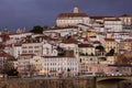 Panoramic view at night. Coimbra. Portugal Royalty Free Stock Photo