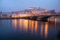 Panoramic view at night. Coimbra. Portugal Royalty Free Stock Photo