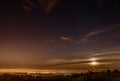 Panoramic view at night from italian hills Royalty Free Stock Photo