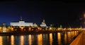 Panoramic view of the night Moscow Kremlin and Moskva River