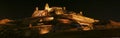 Panoramic view at night to illuminated Castle San Felipe de Barajas, Cartagena, Colombia