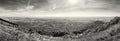 Panoramic view of the Nitra city from Zobor hill, colorless