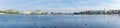 Panoramic view of Nizhniy Kaban lake in Kazan, Russia. Royalty Free Stock Photo