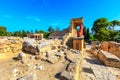 Knossos, Crete ruins of the Minoan Palace, Greece Royalty Free Stock Photo