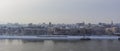 Panoramic view on Novi Sad from Petrovaradin fortress on winter Royalty Free Stock Photo