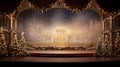A panoramic view of the nutcracker ballet stage, christmas image