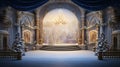 A panoramic view of the nutcracker ballet stage, christmas image