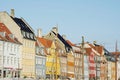 Panoramic view of Nyhavn in Copenhagen, Denmark Royalty Free Stock Photo