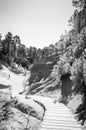 Panoramic view of the ocher lands in the natural park