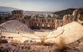 Panoramic view of the Odeon of Herodes Atticus at the Acropolis