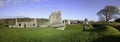 Panoramic view of Ogmore Castle in South Wales Royalty Free Stock Photo