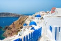 Panoramic view of Oia town, Santorini island, Greece