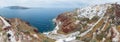 Panoramic view from the Old caste of Oia, Santorini