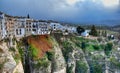 Old city of Ronda at sunset in Andalusia, Spain. The village of Ronda in Andalusia, Spain. Royalty Free Stock Photo