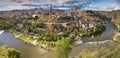 Panoramic view in the old city in Toledo Royalty Free Stock Photo