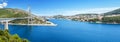 Panoramic view of in the old coastal town of Dubrovnik Royalty Free Stock Photo