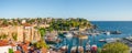 Panoramic view of old harbor and downtown called Marina in Antalya, Turkey, summer Royalty Free Stock Photo