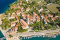 Panoramic view of old historic town of Osor on the island of Cres, Croatia