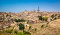 Panoramic view of  old historical center of the city Toledo, Spain Royalty Free Stock Photo