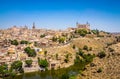 Panoramic view of  old historical center of the city Toledo, Spain Royalty Free Stock Photo