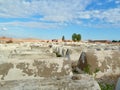 Panoramic view of old Jewish cemetery in Mellah quarter, Marrakech, Morocco. Royalty Free Stock Photo