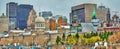 Panoramic view of old Montreal with Bonsecours Market - Canada Royalty Free Stock Photo