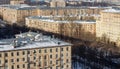 Panoramic view of the old residential neighborhood. Moscow, Russia Royalty Free Stock Photo