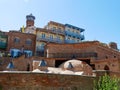 Panoramic view of old sulphur baths district Abanotubani, Tbilisi, Georgia. Royalty Free Stock Photo