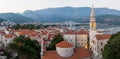 Panoramic view of Old town Budva. Montenegro Royalty Free Stock Photo