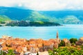 Panoramic view of Old town in Budva, Montenegro