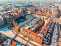 Panoramic View Of Old Town Buildings In The City Of Wroclaw, Poland - Townhouses