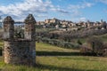 Ostra, Le Marche/Italy - january 04 2018: panoramic view of old town called Ostra