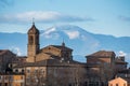 Ostra, Le Marche/Italy - january 04 2018: panoramic view of old town called Ostra