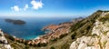 Panoramic view of the old town Dubrovnik in Croatia Royalty Free Stock Photo