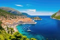 Panoramic view of the old town of Dubrovnik, Croatia, A panoramic view of the walled city, Dubrovnik Croatia, AI Generated Royalty Free Stock Photo