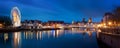 Panoramic view at the old town of Gdansk Royalty Free Stock Photo