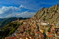 View of the Pietrapertosa in the Basilicata region, Italy. Royalty Free Stock Photo