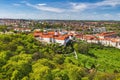 Panoramic view of Old town of Prague with tiled roofs. Prague, Czech Republic Royalty Free Stock Photo