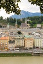 Panoramic view of the Old town. Salzburg. Austria