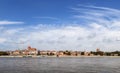 Panoramic view of old town in Torun on Vistula bank, Poland. Royalty Free Stock Photo