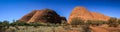 Panoramic view on the olgas domed rocks group, Northern Territory, Australia