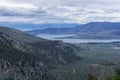 Panoramic view of the olive groves in Phocis - Greece Royalty Free Stock Photo